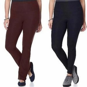 Yummie by Heather Thomson Compact Cotton Bootleg and Legging Yoga 2pk